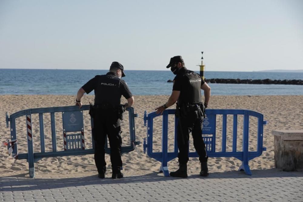 Nit de Sant Joan: La Policía Local de Palma desaloja las playas