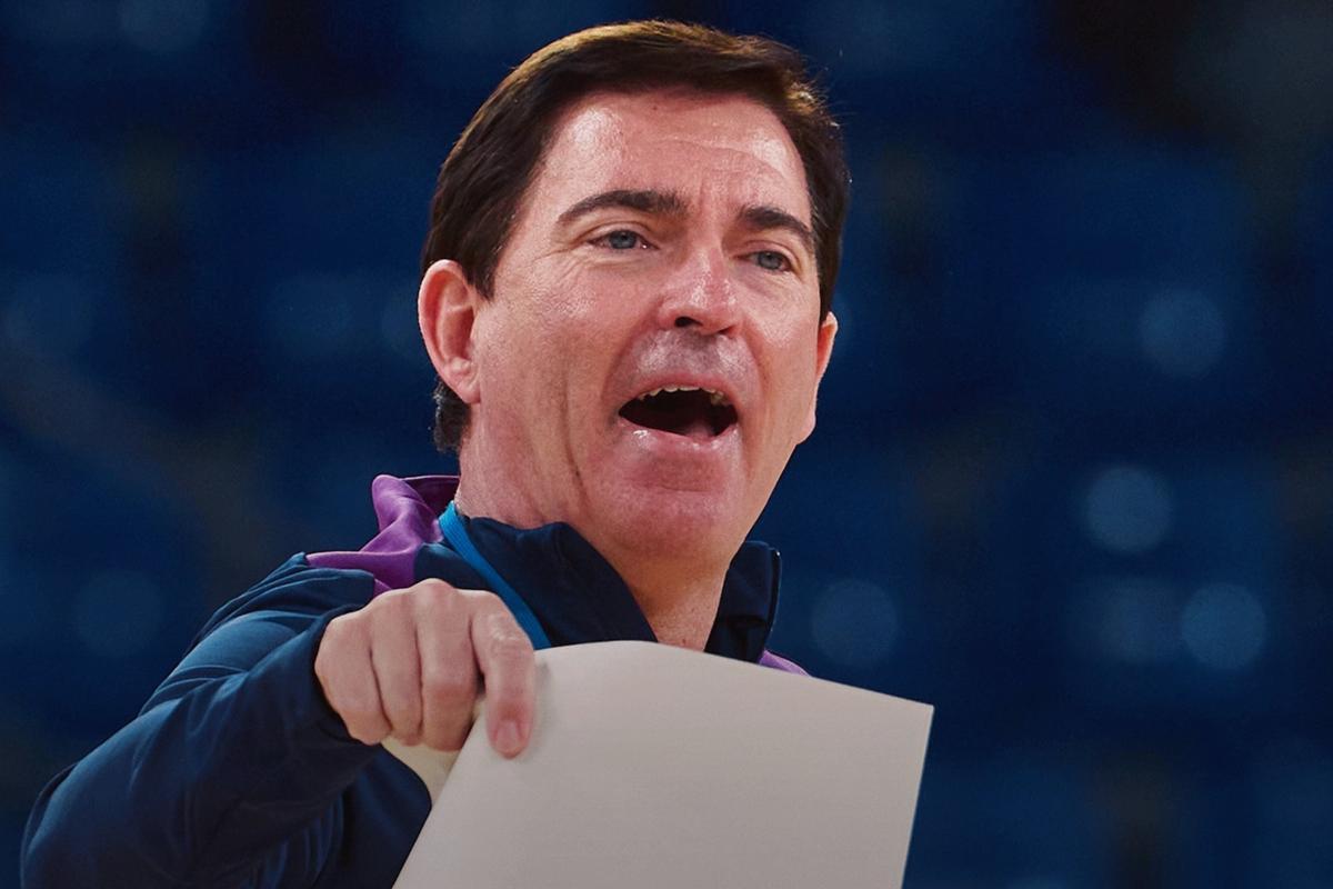 Xavi Pascual, en el Barça de basket