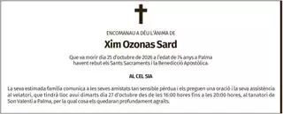 Xim Ozonas Sard