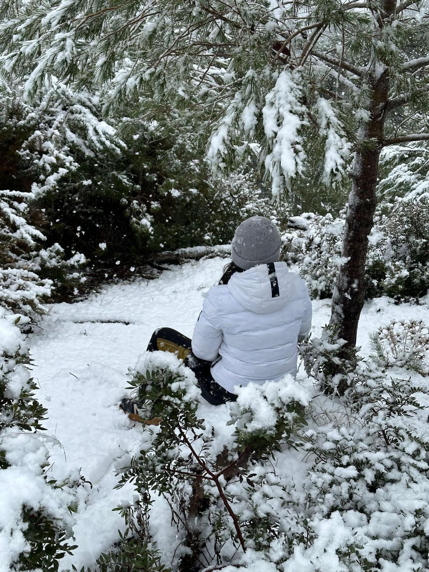 Galería de imágenes de la nevada por la borrasca Juliette en Ibiza