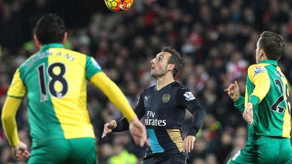 Cazirla, en el partido en el que se lesionó la rodilla, contra el Norwich