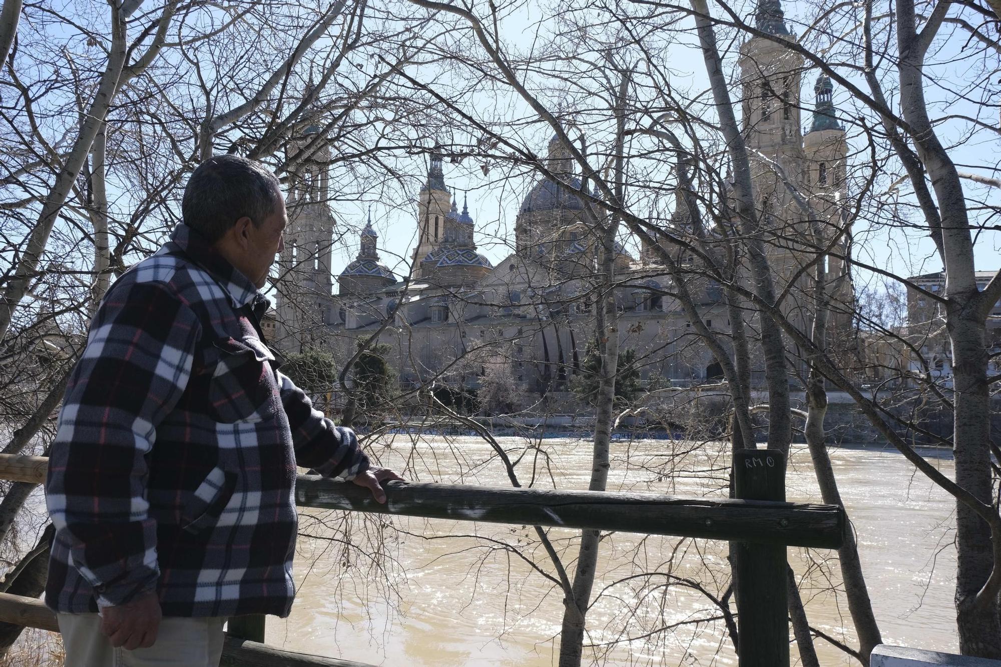 En imágenes | La crecida del Ebro se empieza a notar en Aragón