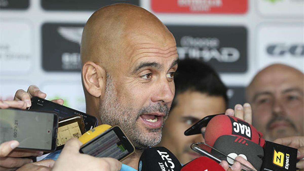 Guardiola, irónico con la implicación de Tebas resepcto a los amaños