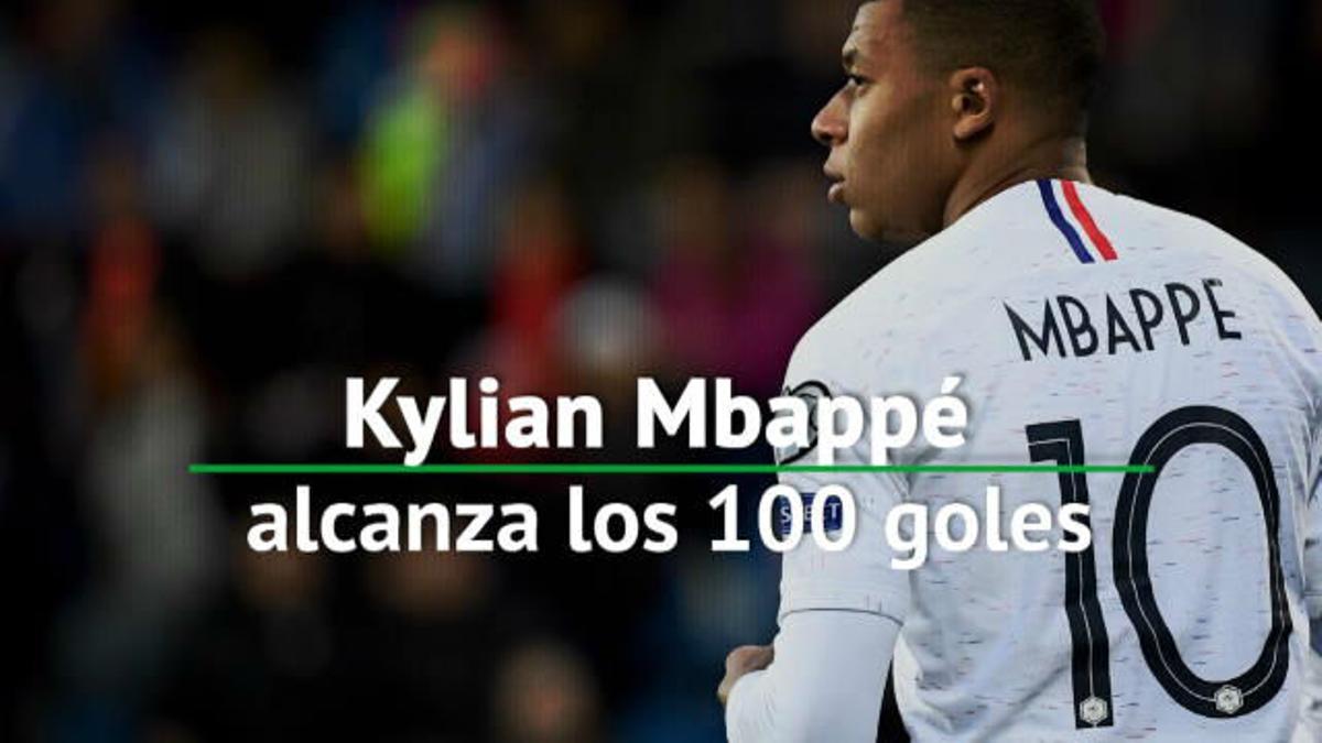 Mbappé llega a los 100 goles y bate un récord de precocidad con 20 años