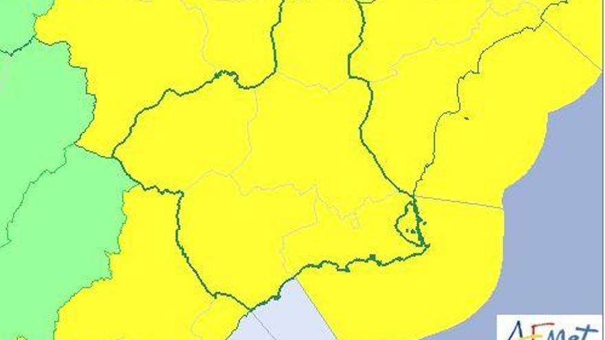 La AEMET actualiza el nivel de aviso al amarillo