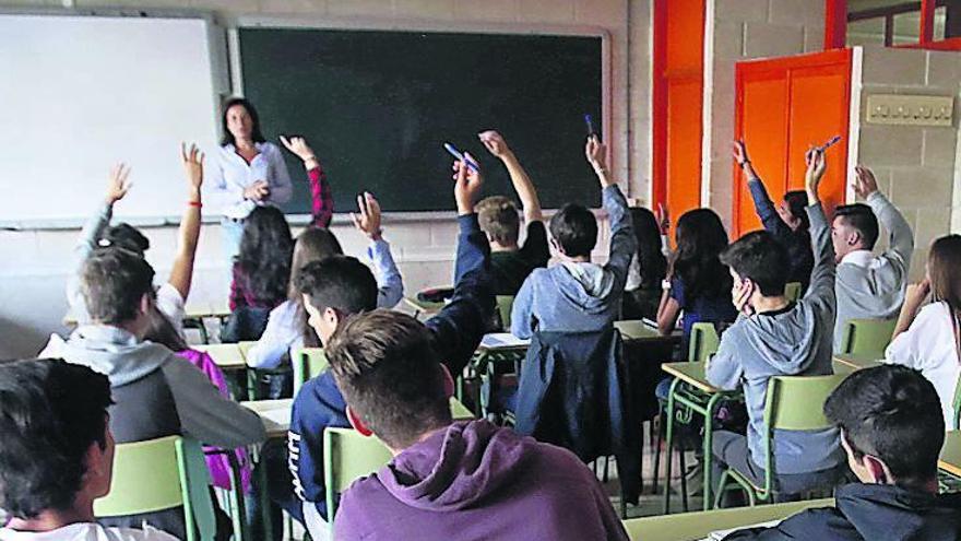 Alumnos en un instituto.