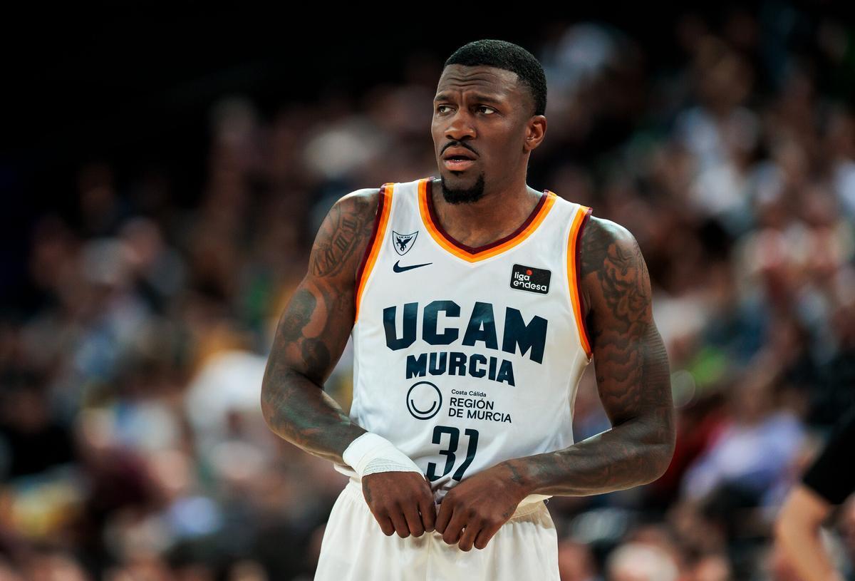 Dylan Ennis, del UCAM Murcia, durante un partido esta temporada.