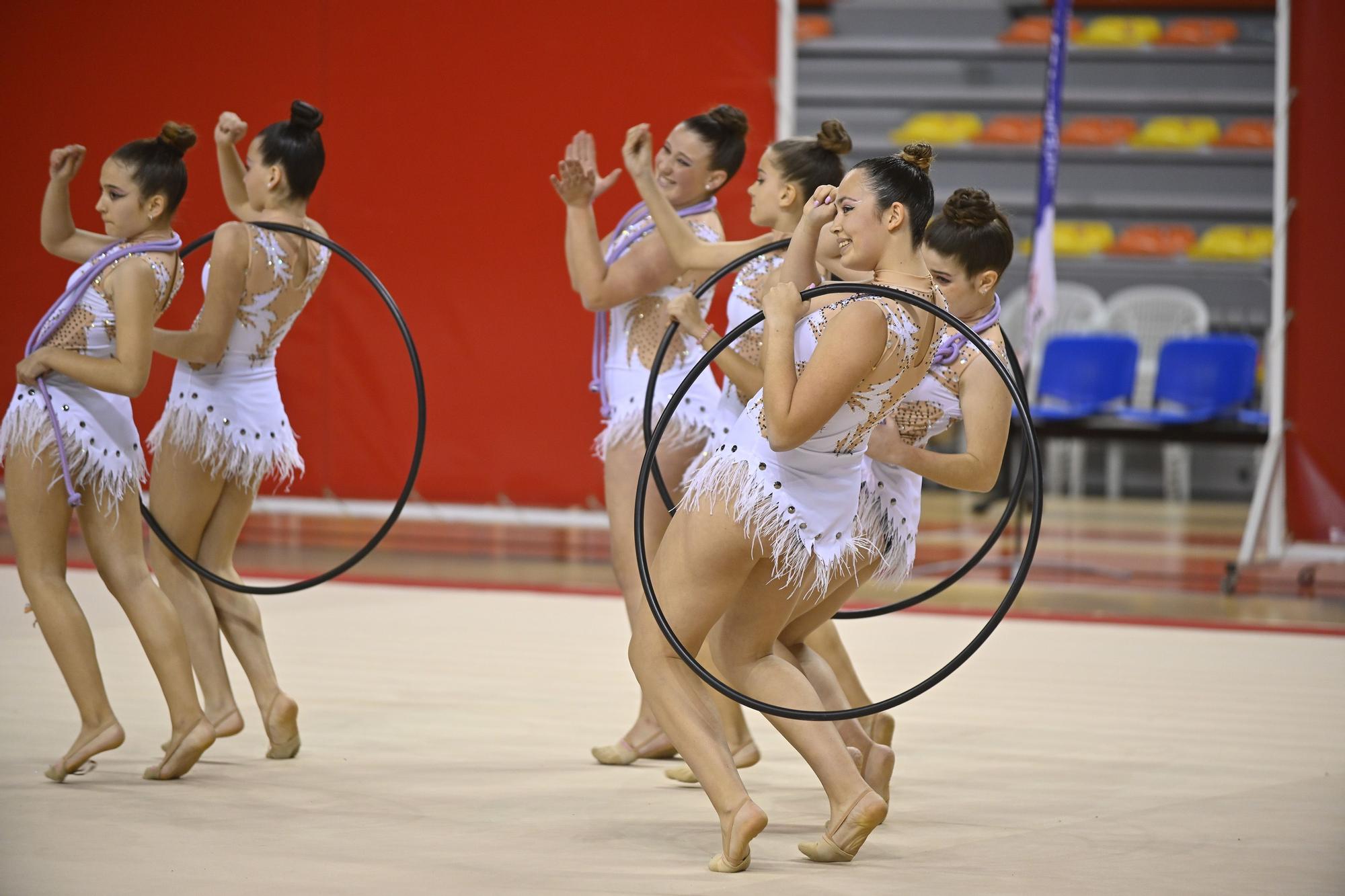 Encuentro de escuelas de gimnasia rítmica en el Palacio de los Deportes de Cartagena