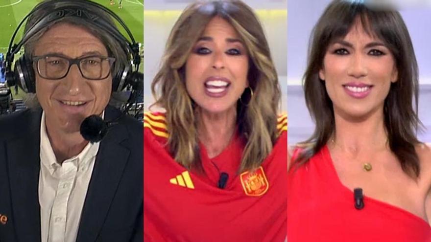 La &#039;Potra Salvaje&#039;, el hilo conductor entre Juan Carlos Rivero, Ana Terradillos y Patricia Pardo en las celebraciones de la Eurocopa