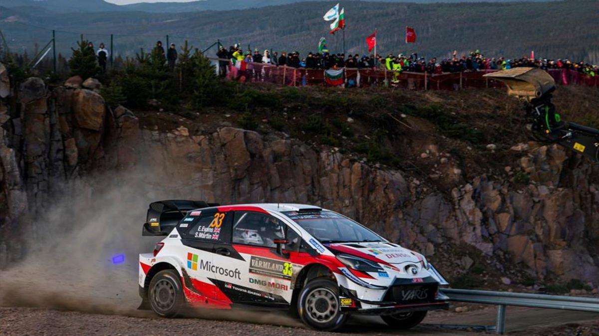 Elfyn Evans durante la segunda etapa del Rally de Suecia