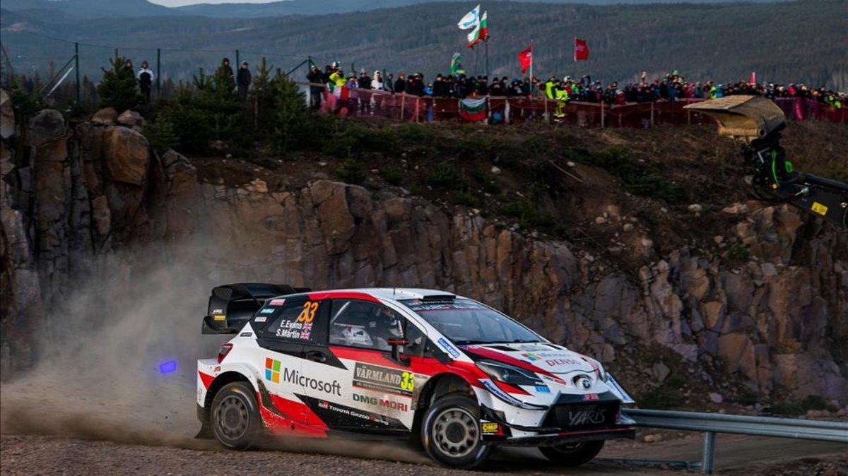 Elfyn Evans durante la segunda etapa del Rally de Suecia