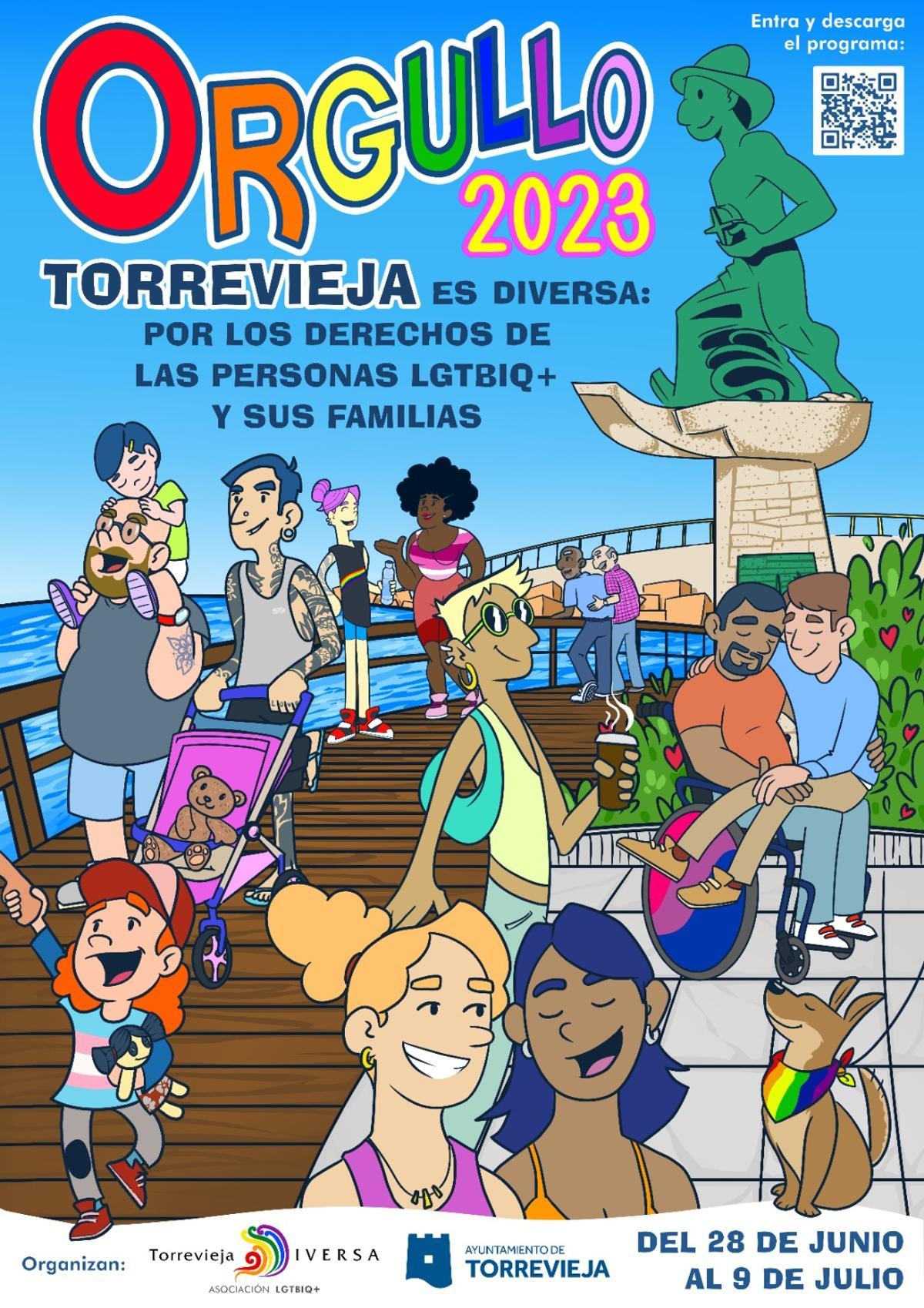 Cartel del Orgullo en Torrevieja