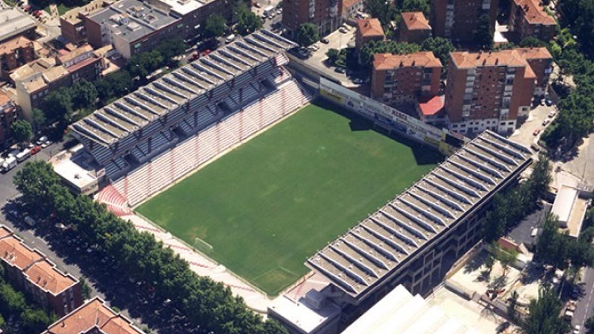 Vista cenital del Estadio de Vallecas.