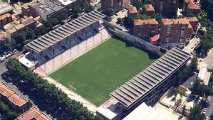 Vista cenital del Estadio de Vallecas.