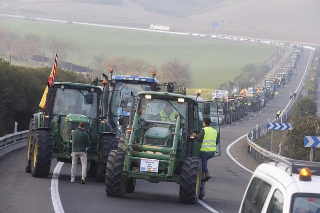 Las imágenes de la protesta de agricultores en Córdoba