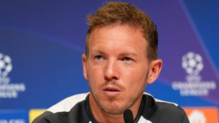 Nagelsmann, el entrenador del Bayern, en la conferencia de prensa previa al duelo con el Barça.