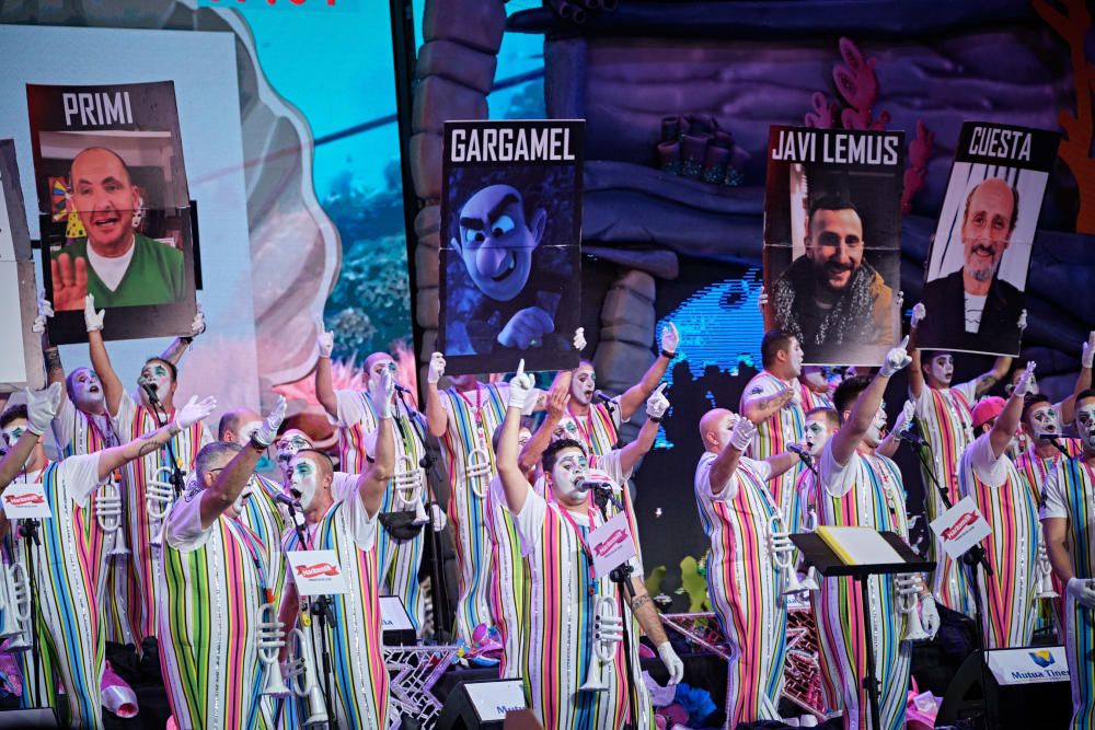 Final del concurso de murgas del Carnaval de Santa Cruz, que ha ganado Zeta-Zetas.