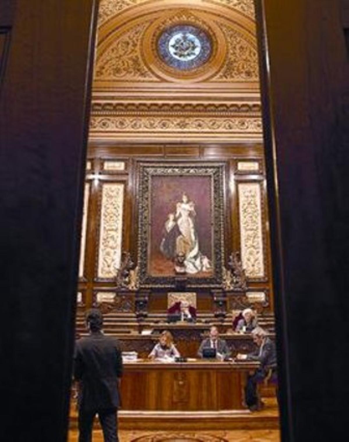 Un moment del ple de l’Ajuntament de Barcelona, divendres.