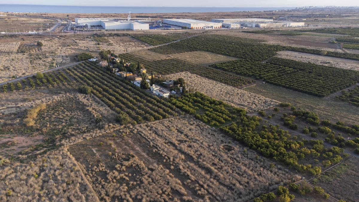 Terrenos donde se levantará la gigafactoría de Volkswagen en Sagunt.