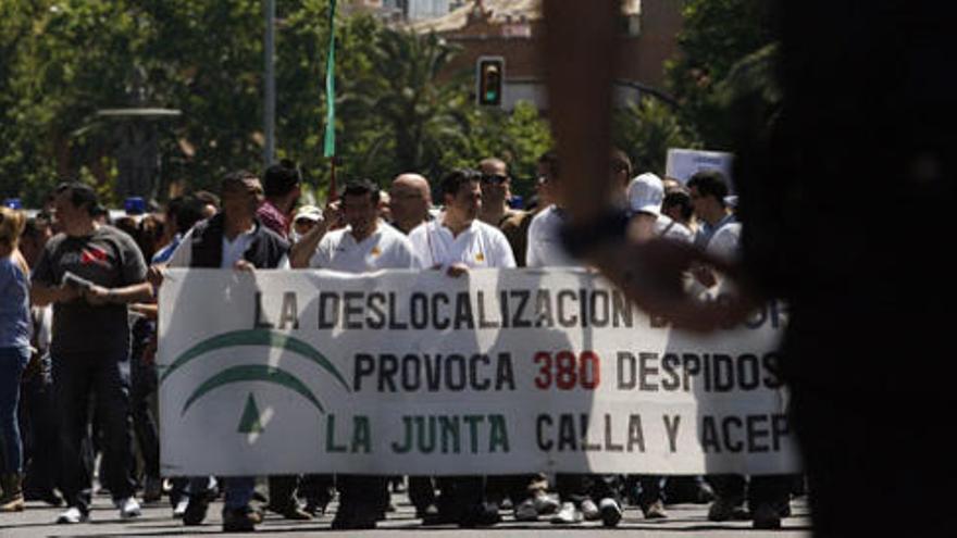 Una de las últimas manifestaciones de los trabajadores.