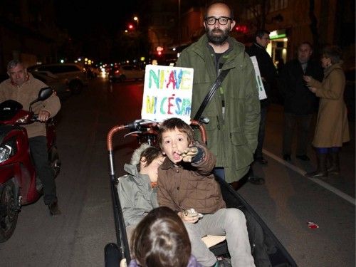 Manifestación a favor del soterramiento