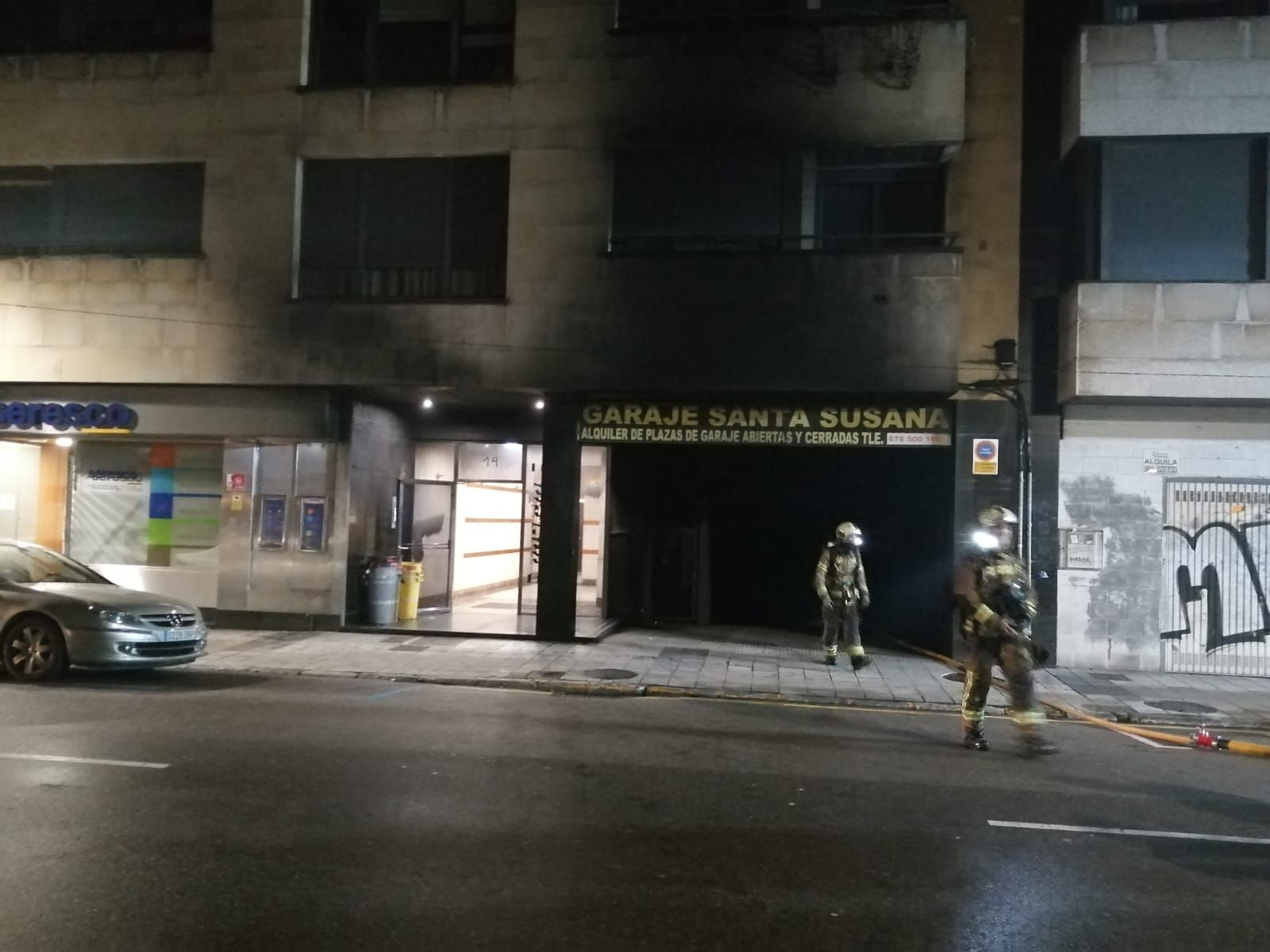 Incendio en Oviedo en la noche de Reyes