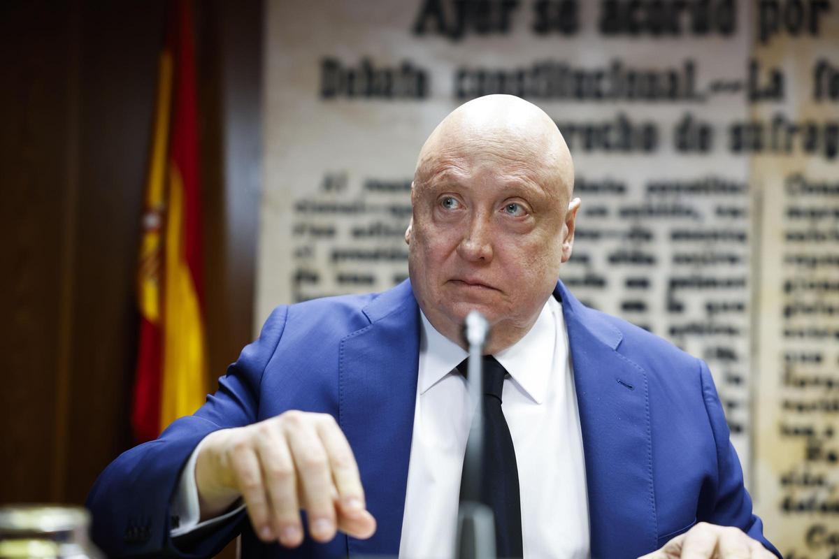 El presidente de Forestalia, Fernando Samper, este lunes en el Senado.