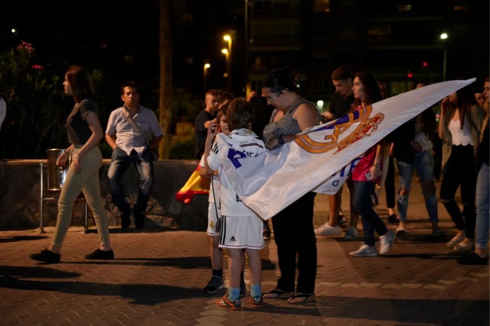 Celebración en Murcia del triunfo del Madrid