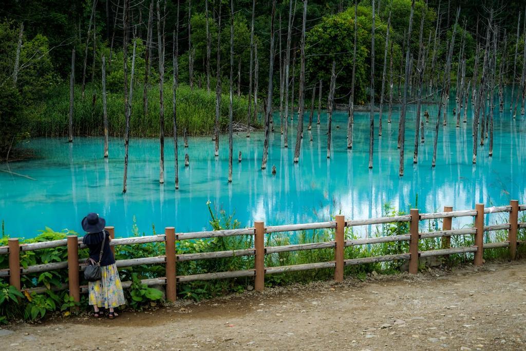 Fotografiando el lago azul. 
