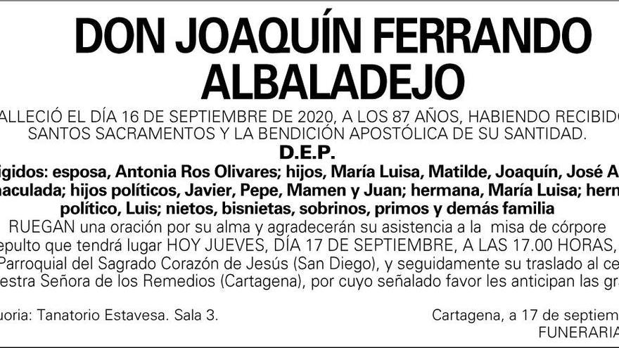 D. Joaquín Ferrando Albaladejo