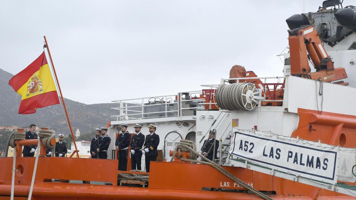 Acto de baja del buque Las Palmas en Cartagena.