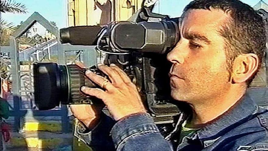 El cámara ferrolano José Couso, en Irak, en 2003.  | // E. PRESS/CEDIDA
