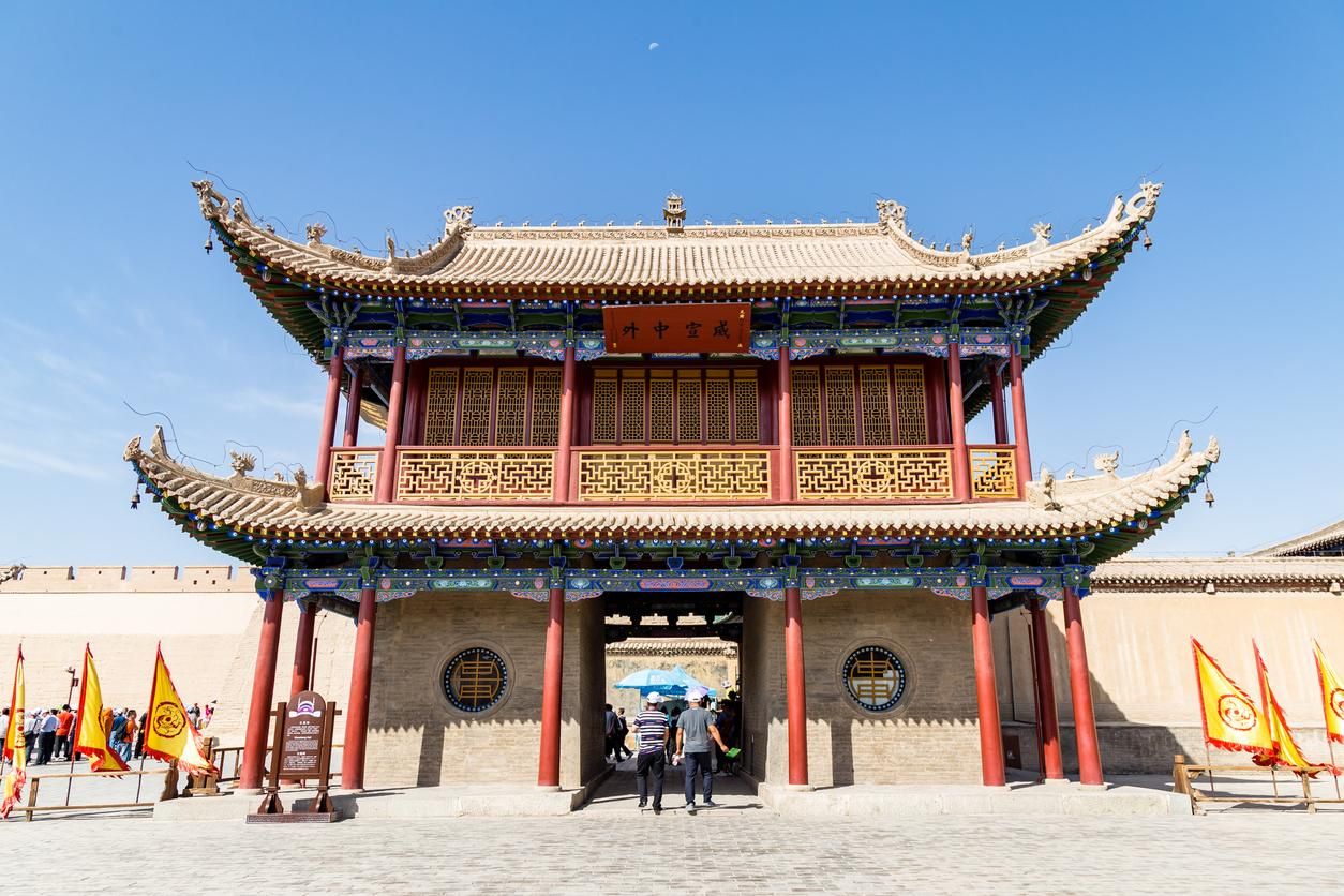 Puerta de entrada del fuerte de Jiayuguan.