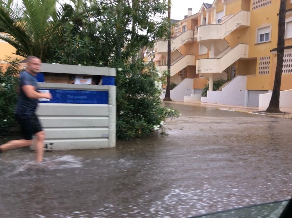 Las lluvias torrenciales dejan 66 l/m2 en Dénia