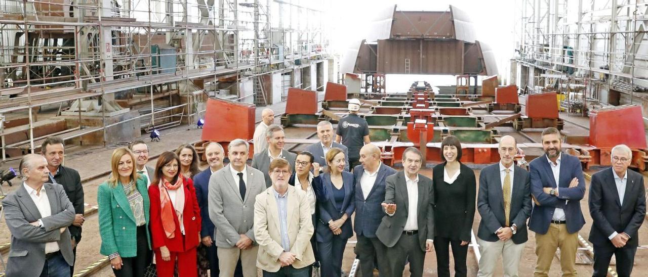 Ceremonia de puesta de quilla del buque oceanográfico “Odón de Buen”, en Armón Vigo.