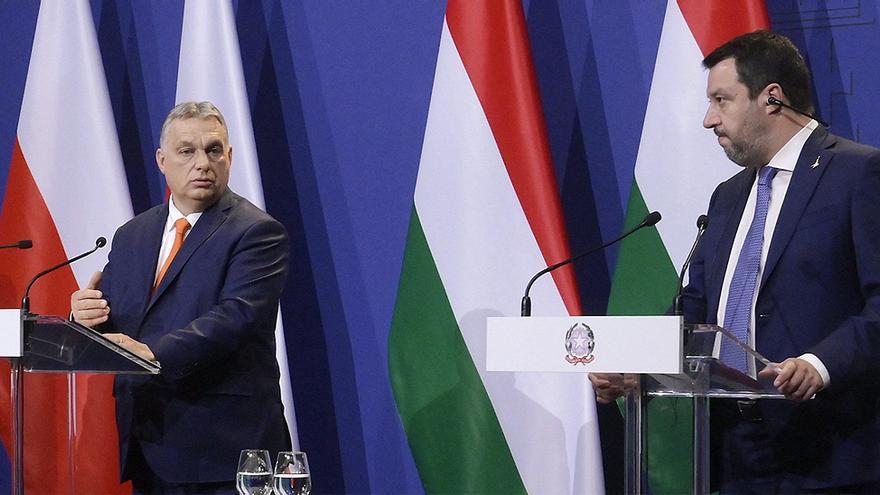 Víktor Orbán y Matteo Salvini,  en uan iamgen de archivo.