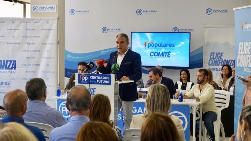 El portavoz del PP andaluz, ayer en el acto celebrado en Marbella