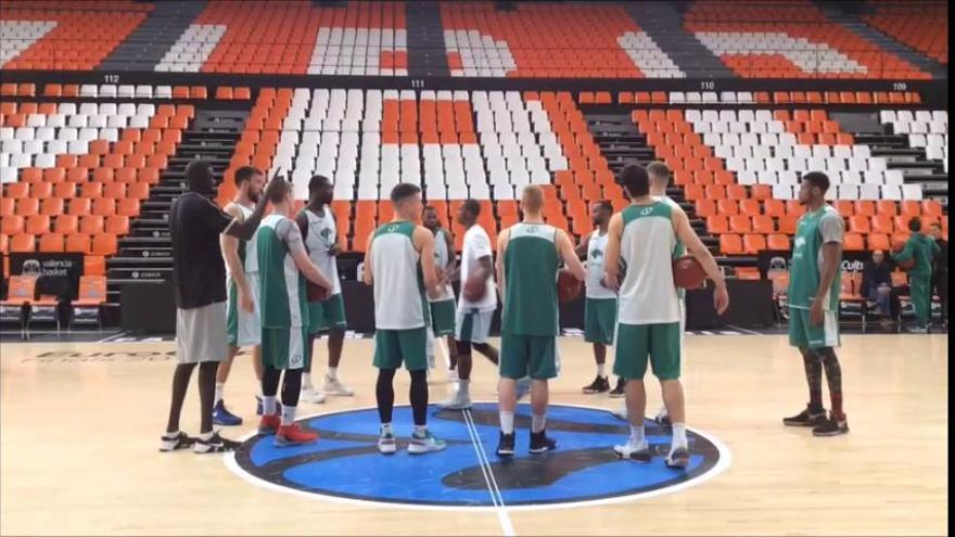 Último entrenamiento del Unicaja antes de la final