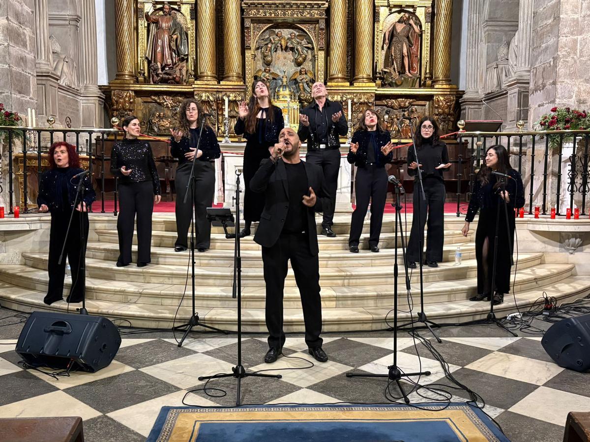 Actuación del grupo “Blue velvet gospel singers” en la basílica canguesa.