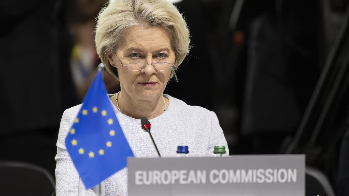 La presidenta de la Comisión Europea y aspirante a la reelección, Ursula von der Leyen, en la cumbre sobre la paz en Ucrania celebrada este fin de semana en Lucerna.