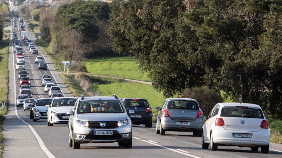 Retenciones el la carretera C-65, en una imagen de archivo.