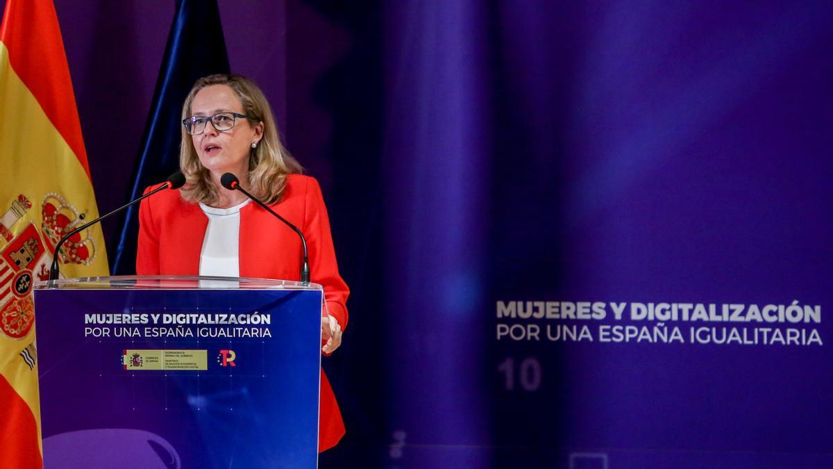 La vicepresidenta primera del Gobierno y ministra de Asuntos Económicos y Transformación Digital, Nadia Calviño