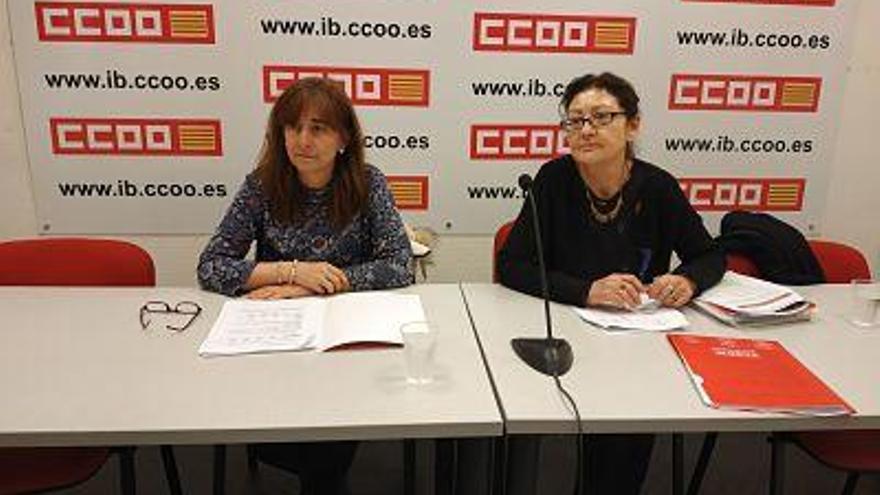 Yolanda Calvo y Eva Cerdeiriña comparecen en la sede de CCOO