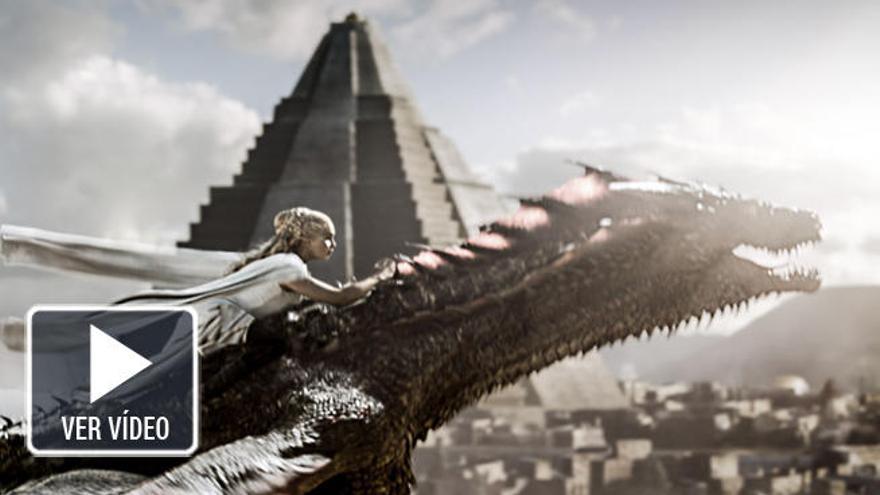 Daenerys con Drogon.