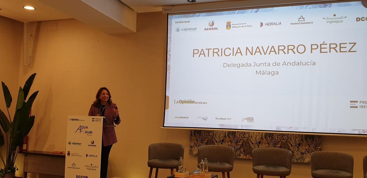 Patricia Navarro, delegada de la Junta de Andalucía en Málaga, clausuró la segunda edición de Aquaforum