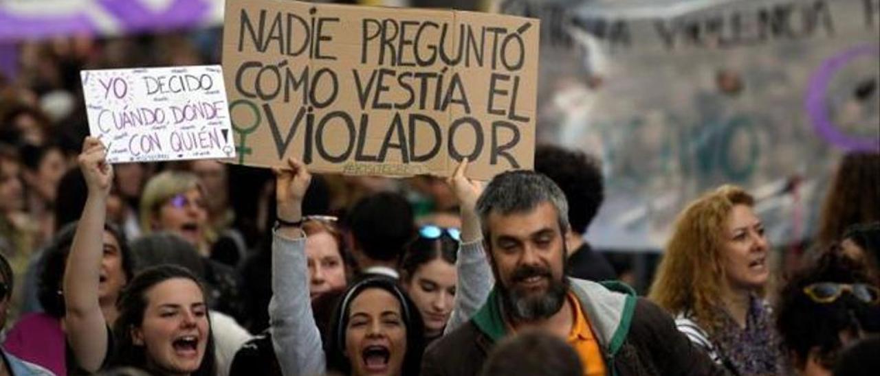 Manifestación contra la violencia contra las mujeres.