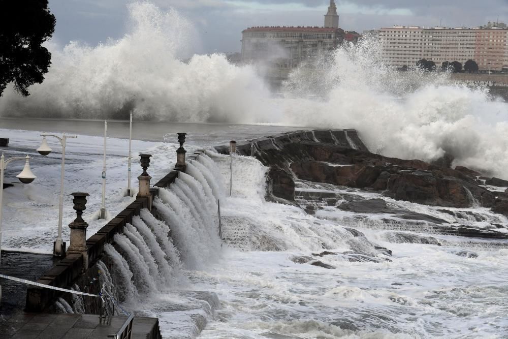 Temporal de viento en A Coruña