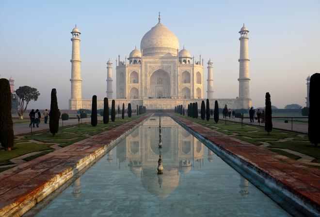 El Taj Mahal combina elementos de las arquitecturas islámica, persa, india y turca