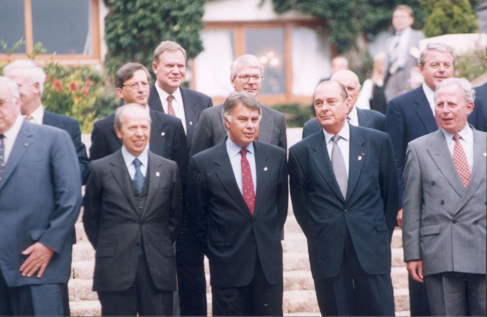 Jacques Chirac beim EU-Gipfel 1995 auf Mallorca.