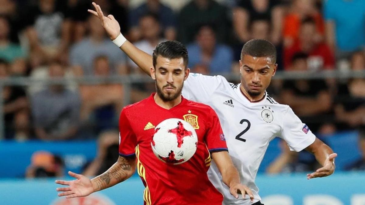 Ceballos, en la final de la Eurocopa sub-21 contra Alemania, el pasado viernes en Cracovia.